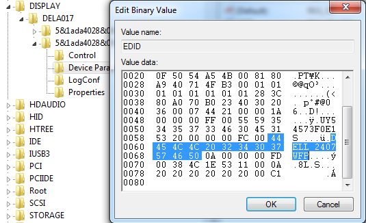 Edid Monitor Serial Number