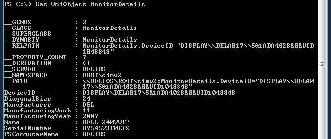 wmi printer serial number